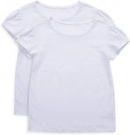 unacoo toddler girls' basic round neck t-shirt classic short sleeve jersey tee multi-pack logo