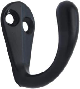 img 1 attached to 25Pk Matte Black Zinc Die Cast Single Prong Hook Hanger By QCAA For Enhanced SEO