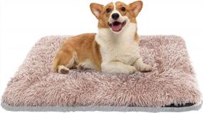 img 4 attached to Ultra-Soft And Anti-Slip Pet Bed Pad For Small And Medium Dogs And Cats By Topmart - Machine Washable And Durable Kennel Cushion In Beige