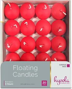 img 1 attached to HYOOLA Premium Red Floating Candles 1.75 Inch - 3 Hour - 20 Pack - European Made