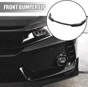 img 3 attached to 🚘 X AUTOHAUX Glossy Black Car Front Bumper Lip Spoiler Splitter for BMW 3 Series G28 2019-2021