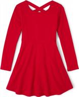 get your little girl in style with the children's place long sleeve fashion skater dress - 2 pack! logo