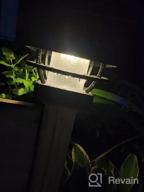 img 1 attached to Illuminate Your Outdoors With Bright 20 Lumen LED Metal Solar Post Lights - Perfect For Fence, Patio, Deck And Walkway Decoration (2 Pack) review by Pete Hahn