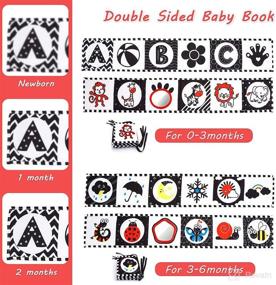 img 3 attached to 📚 2-Pack FPVERA High Contrast Black and White Baby Cloth Books for Early Tummy Learning - Sensory Toys for Infants 0-6 Months, Montessori Toys for Newborn Boys and Girls 0-3 Months