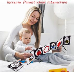img 2 attached to 📚 2-Pack FPVERA High Contrast Black and White Baby Cloth Books for Early Tummy Learning - Sensory Toys for Infants 0-6 Months, Montessori Toys for Newborn Boys and Girls 0-3 Months
