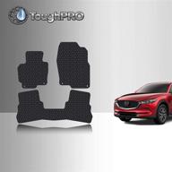 toughpro all weather floor mats accessories set for mazda cx-5 (front & 2nd row) - black rubber, heavy duty, made in usa - fits 2017-2023 logo