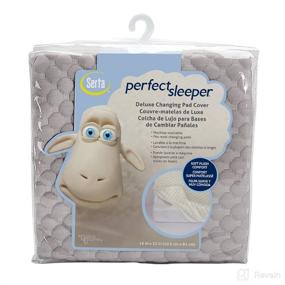 img 3 attached to Serta Perfect Sleeper Changing Pad Cover Set, Gray: Comfortable and Stylish Protection for Your Baby