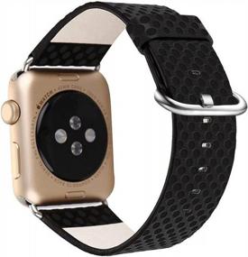 img 2 attached to Leather Strap Replacement Band For Apple Watch 38Mm/40Mm - VONTER Smart Watch Band Compatible With IWatch Series 4 40Mm, Series 3 38Mm, Series 2, Series 1 Sport And Edition