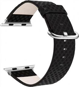 img 4 attached to Сменный ремешок с кожаным ремешком для Apple Watch 38 мм / 40 мм - VONTER Smart Watch Band, совместимый с IWatch Series 4 40 мм, Series 3 38 мм, Series 2, Series 1 Sport и Edition