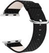 leather strap replacement band for apple watch 38mm/40mm - vonter smart watch band compatible with iwatch series 4 40mm, series 3 38mm, series 2, series 1 sport and edition logo
