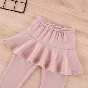 img 2 attached to 🩰 MODNTOGA Footless Leggings for Girls with Ruffle Tutu Skirt Pants, Ages 2-7 Years