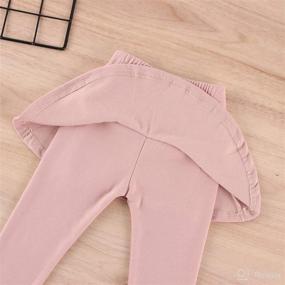 img 1 attached to 🩰 MODNTOGA Footless Leggings for Girls with Ruffle Tutu Skirt Pants, Ages 2-7 Years