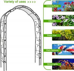 img 1 attached to KINTNESS Garden Arbor Pergola Arch For Climbing Plants Or Backyard Lawn Patio Courtyard Wedding Decorations Indoor/Outdoor Gardening Walkway Arches
