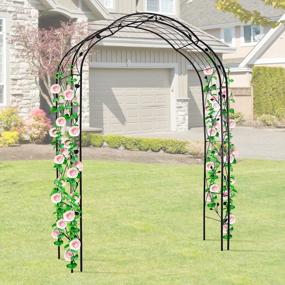 img 4 attached to KINTNESS Garden Arbor Pergola Arch For Climbing Plants Or Backyard Lawn Patio Courtyard Wedding Decorations Indoor/Outdoor Gardening Walkway Arches