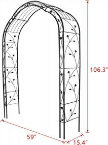 img 3 attached to KINTNESS Garden Arbor Pergola Arch For Climbing Plants Or Backyard Lawn Patio Courtyard Wedding Decorations Indoor/Outdoor Gardening Walkway Arches