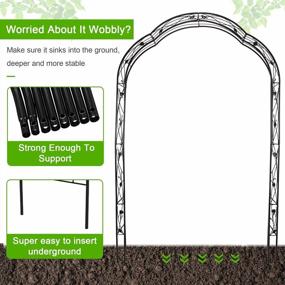 img 2 attached to KINTNESS Garden Arbor Pergola Arch For Climbing Plants Or Backyard Lawn Patio Courtyard Wedding Decorations Indoor/Outdoor Gardening Walkway Arches