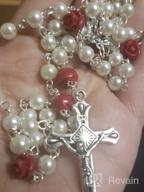 картинка 1 прикреплена к отзыву 📿 Hedi HanlinCC 6mm Glass Pearl Beads Catholic Rosary with Lourdes Center Piece - Inspire Devotion with Exquisite Craftsmanship от Robert Dickinson