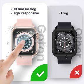 img 1 attached to Double Protection For Apple Watch Series 7 With Goton 2 PACK Screen Protector Case - Waterproof And Durable