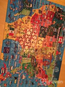 img 5 attached to Think2Master United States Map 250 Pieces Jigsaw Puzzle Fun Educational Toy For Kids, School & Families. Great Gift For Boys & Girls Ages 8+ To Stimulate Learning Of USA. Size: 14.2” X 19.3”
