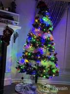 img 1 attached to SHareconn 4Ft Prelit Premium Artificial Hinged Christmas Tree With 170 Warm White & Multi-Color Lights, 414 Branch Tips And Foldable Metal Stand, Perfect Choice For Xmas Decoration, 4 FT review by Terrence Tucker