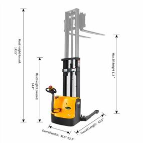 img 3 attached to APOLLOLIFT Fully Powered Drive And Lift Electric Stacker With Straddle Legs 3300 Lbs Capacity 118“ Lift Height, Adjustable Forks Material Lift