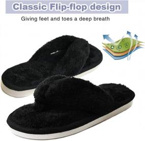 img 3 attached to Cozy And Stylish: Onmygogo Plush Flip Flop Thong Slippers For Women Perfect For Relaxing At Home