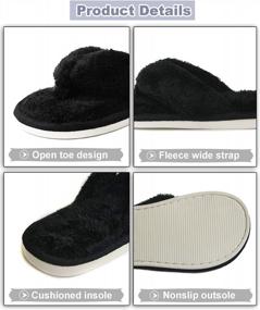img 2 attached to Cozy And Stylish: Onmygogo Plush Flip Flop Thong Slippers For Women Perfect For Relaxing At Home