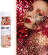 get your shine on: imitation rose gold leaf flake stickers for creative body art and makeup application logo
