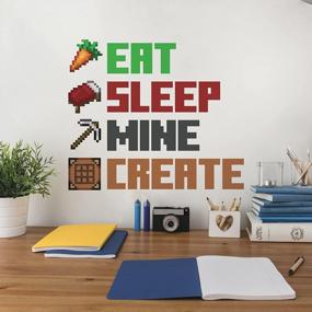 img 4 attached to Украсьте свой дом настенной наклейкой RoomMates RMK5007SCS Minecraft!