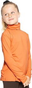 img 3 attached to 👚 Ultimate Comfort & Style: X Large Girls' Stretch Comfort Sleeve Turtleneck Tops, Tees & Blouses