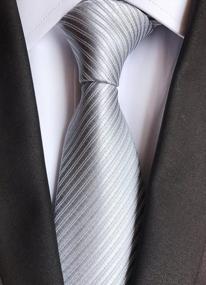img 1 attached to Men'S Solid Color Stripe Necktie For Formal Suit - Graduation, Business, And Special Occasions