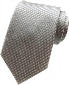 img 2 attached to Men'S Solid Color Stripe Necktie For Formal Suit - Graduation, Business, And Special Occasions