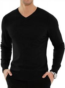 img 4 attached to Stay Stylish With YTD Men'S Casual Slim Fit V-Neck Knitted Sweater