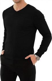 img 1 attached to Stay Stylish With YTD Men'S Casual Slim Fit V-Neck Knitted Sweater
