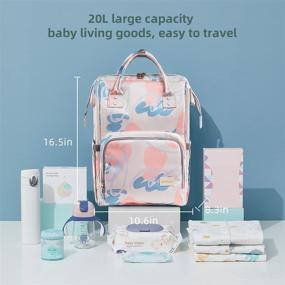 img 3 attached to 👜 SEENUR Waterproof Diaper Bag Backpack with Large Capacity Bottle Insulation for Mom and Dad - BranPink