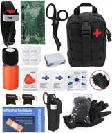be prepared for emergencies: complete survival first aid kit with tourniquet, israeli bandage, splint, and molle pouch logo