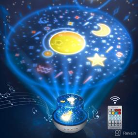 img 4 attached to 🌌 Latumab Night Light Projector: 360 Degree Rotating Galaxy Star Projector with Remote for Kids Room Decor - Aesthetic Birthday Gifts, 3 Colors, 8 Built-in Songs, 6 Projection Films, USB Rechargeable