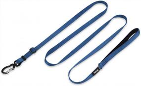 img 2 attached to Premium Upgraded Hyhug Pets Adjustable Leash For Medium To Giant Dogs - Durable Nylon And Soft Neoprene Handle, Extendable Between 4-6 Feet, Classic Blue (Small)