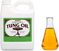 pure tung oil - 32 fl oz | waterproof, natural wood finish & sealer by hope's logo