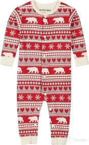 img 1 attached to 🦌 Fair Isle Bear & Moose Family Union Suits from Little Blue House by Hatley