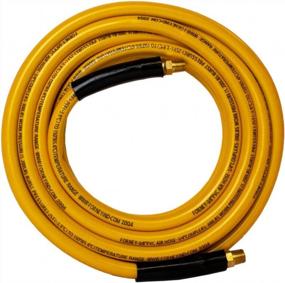 img 4 attached to Yellow PVC Air Hose With 1/4-Inch Male NPT Fittings On Both Ends, 3/8-Inch By 25-Feet - Forney 75410