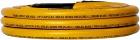 img 1 attached to Yellow PVC Air Hose With 1/4-Inch Male NPT Fittings On Both Ends, 3/8-Inch By 25-Feet - Forney 75410