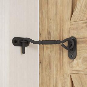 img 4 attached to Black Privacy Hook Latch For Sliding Barn Door - Skysen 4 (2802)
