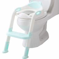 blue toddler potty training seat ladder with step, ideal for boys and girls, kids toilet seat for efficient toilet training logo