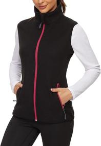 img 4 attached to Windproof Softshell Full Zip Outerwear Burgundy Women's Clothing and Coats, Jackets & Vests