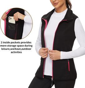 img 2 attached to Windproof Softshell Full Zip Outerwear Burgundy Women's Clothing and Coats, Jackets & Vests