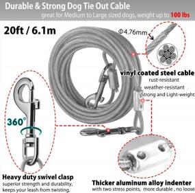 img 2 attached to Secure Your Furry Friend With 360° Swivel Dog Tie Out Stake - Heavy Duty And Rust Proof - Lifetime Replacement Guarantee