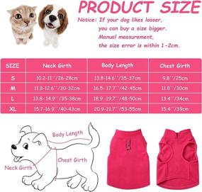 img 3 attached to 🐕 Leawits 6-Piece Stretch Polar Fleece Dog Vest Sweater: Warm Pullover Jacket with Leash Ring for Indoor and Outdoor Dogs (Small)