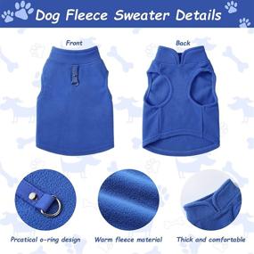 img 2 attached to 🐕 Leawits 6-Piece Stretch Polar Fleece Dog Vest Sweater: Warm Pullover Jacket with Leash Ring for Indoor and Outdoor Dogs (Small)