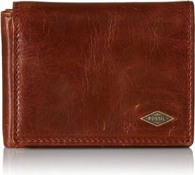 img 4 attached to Fossil Men's Execufold Wallet in Derrick Brown: Stylish Money Organizer and Card Holder for Men